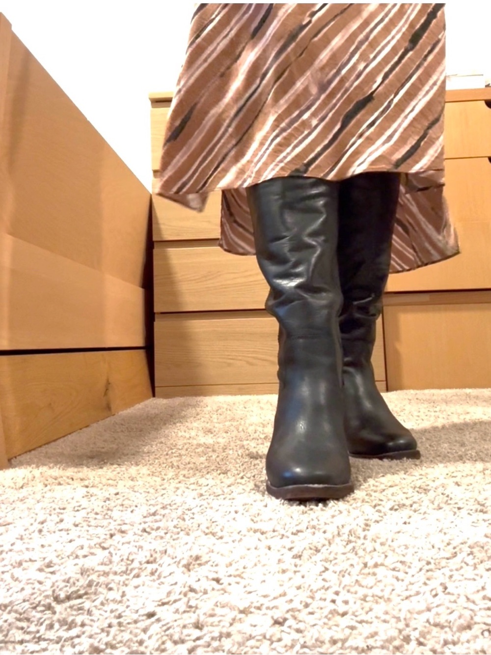 Franco Sarto Black Over-the-Knee Leather Boots